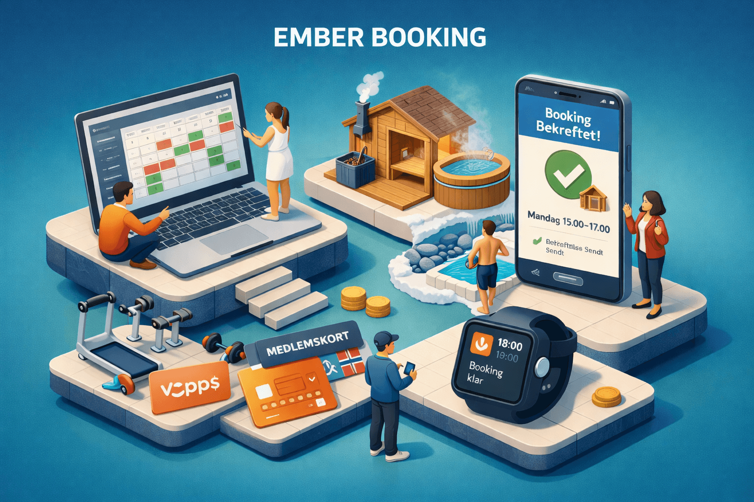 Ember Booking - Komplett bookingsystem for badstuer, spa og gym